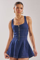 AUDREY DENIM MINI DRESS