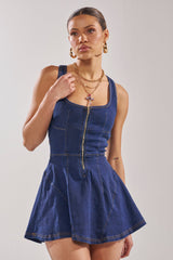 AUDREY DENIM MINI DRESS