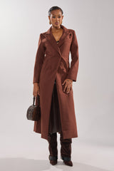 COCOA BUTTER SCUBA TRENCH IN BROWN