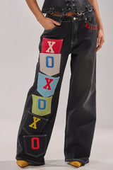 BRING IT BACK DENIM PATCHWORK PANT