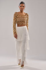 OH SO FRINGE PANTS IN WHITE