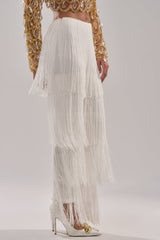OH SO FRINGE PANTS IN WHITE
