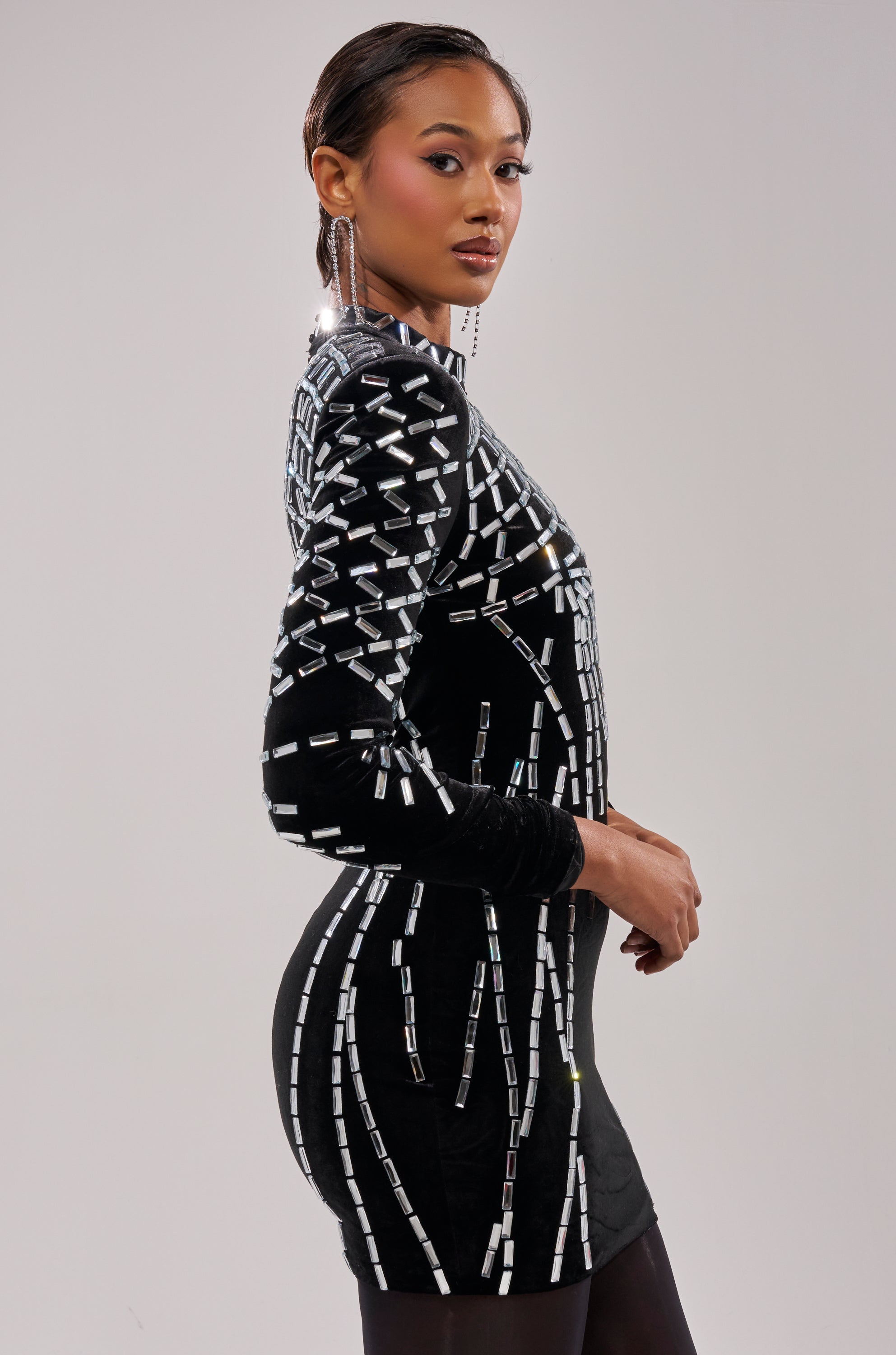 FIRECRACKER RHINESTONE MINI DRESS