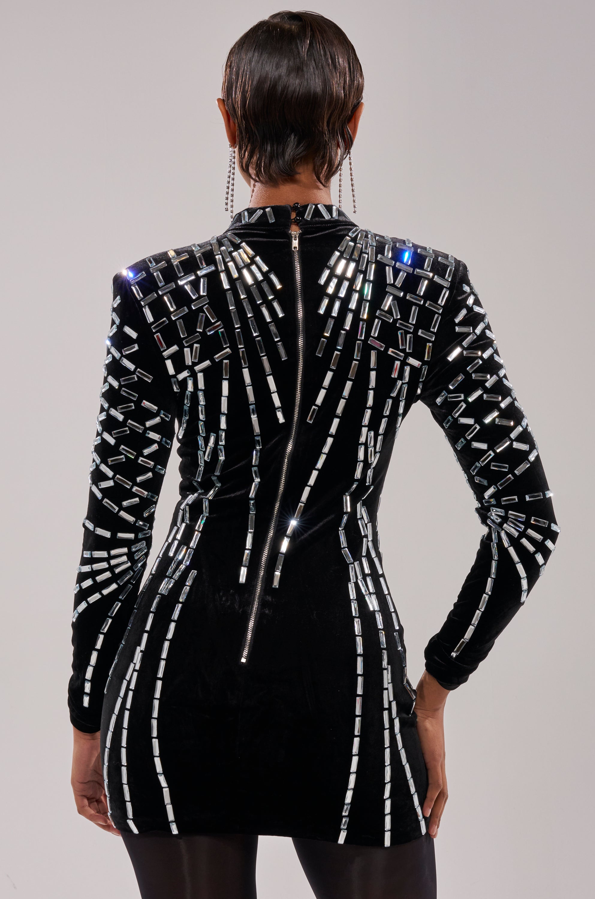 FIRECRACKER RHINESTONE MINI DRESS