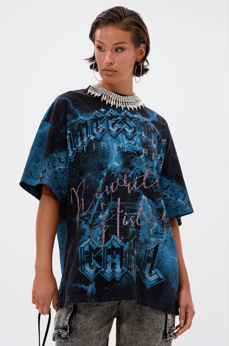 FIRST ROW ANCESTRAL FURY OVERSIZED GRAPHIC TEE