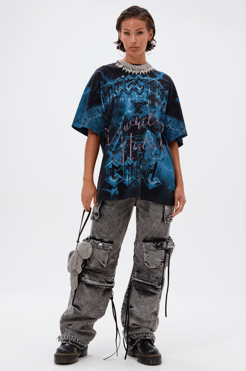 FIRST ROW ANCESTRAL FURY OVERSIZED GRAPHIC TEE