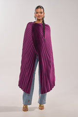 FARAH DRAPED PLEATED CAPE TOP