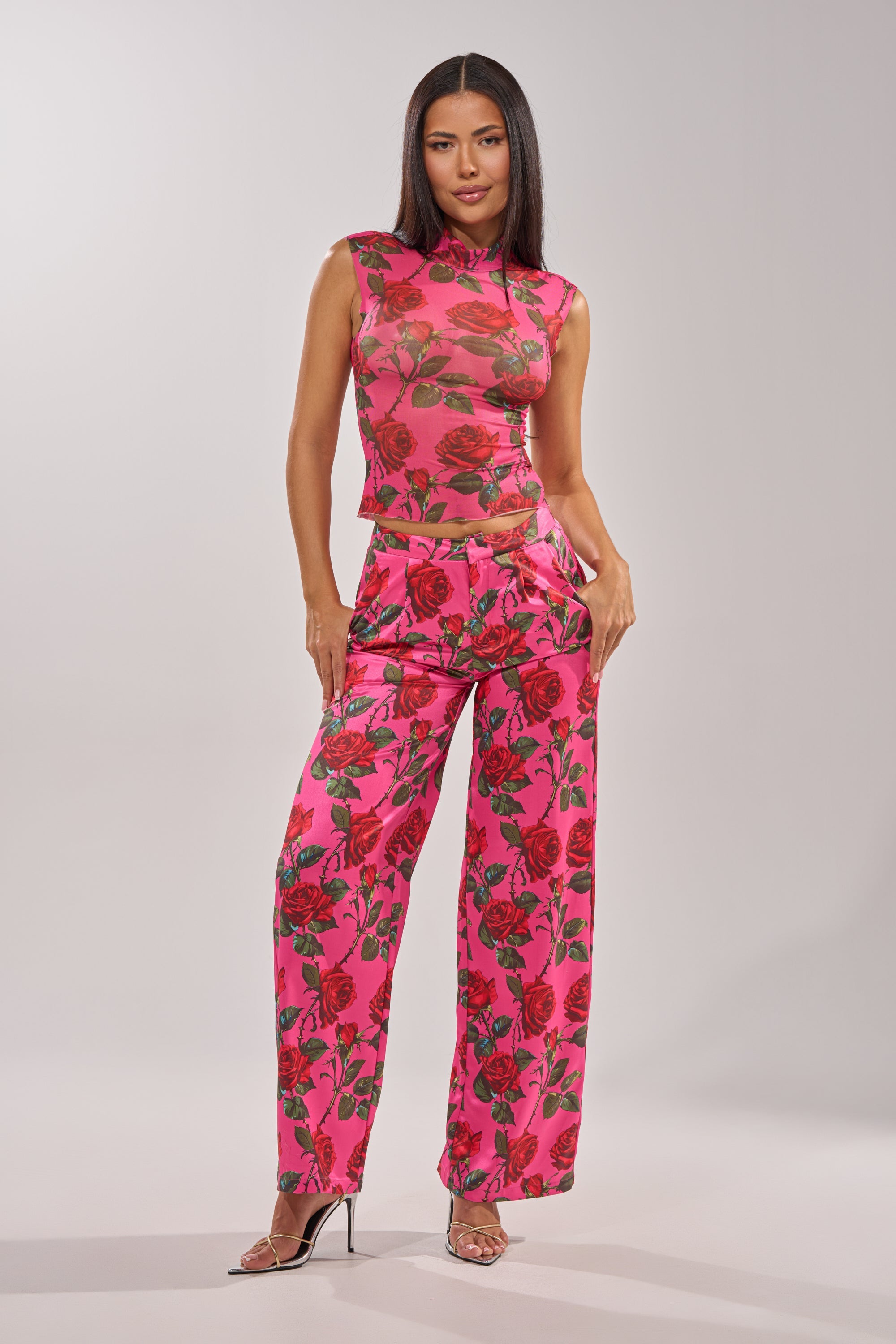 DOZEN ROSES MESH TOP