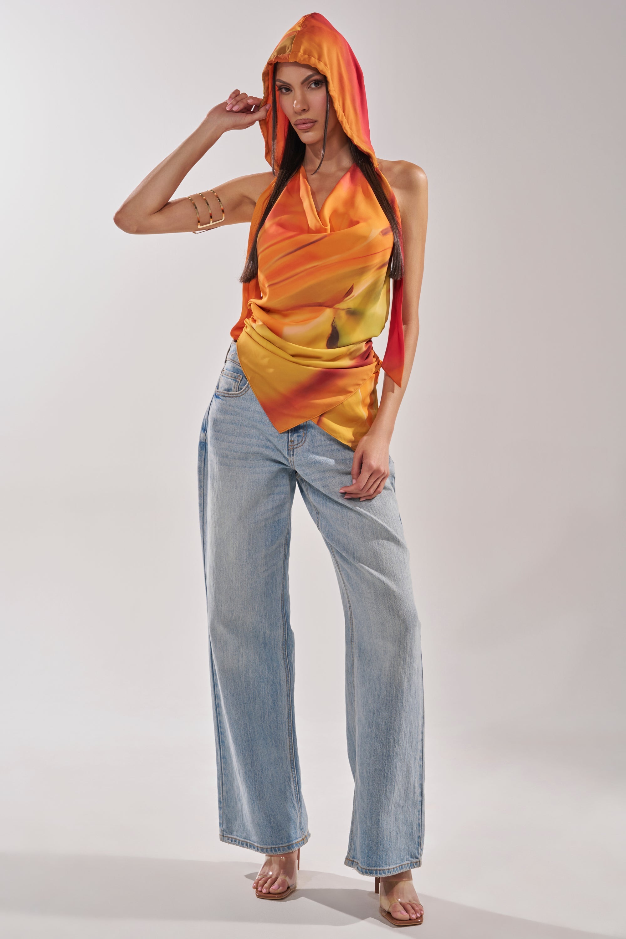 COASTAL HOODED HALTER TOP