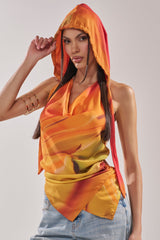 COASTAL HOODED HALTER TOP