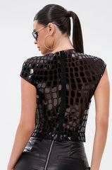 SEE THROUGH ME MESH TEE
