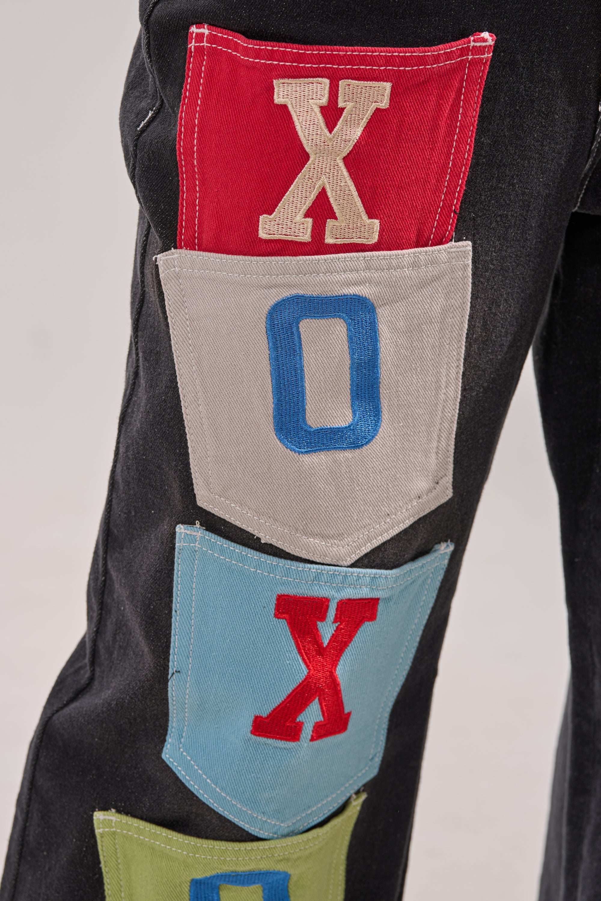 BRING IT BACK DENIM PATCHWORK PANT