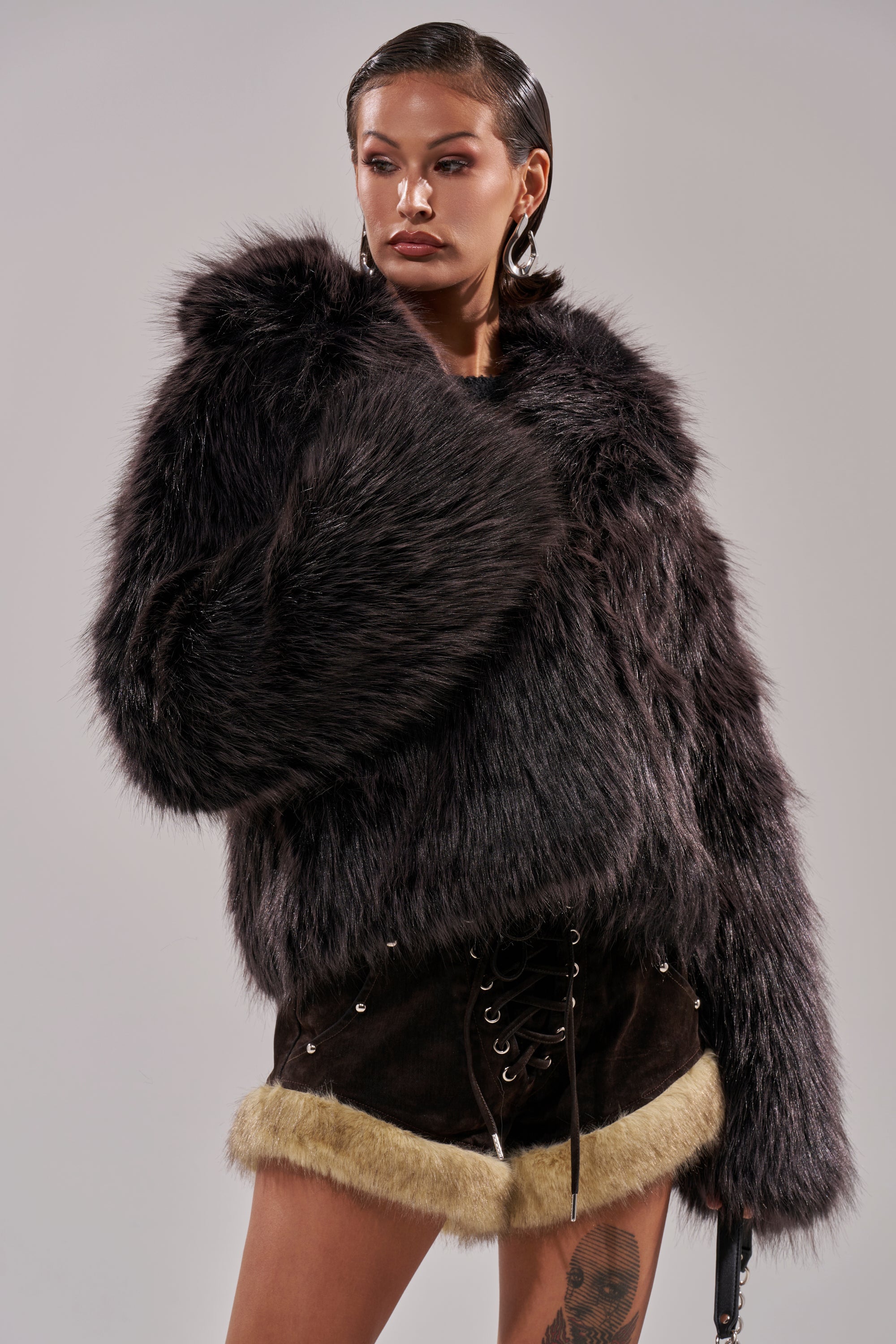 DUSK TIL DAWN FAUX FUR COAT