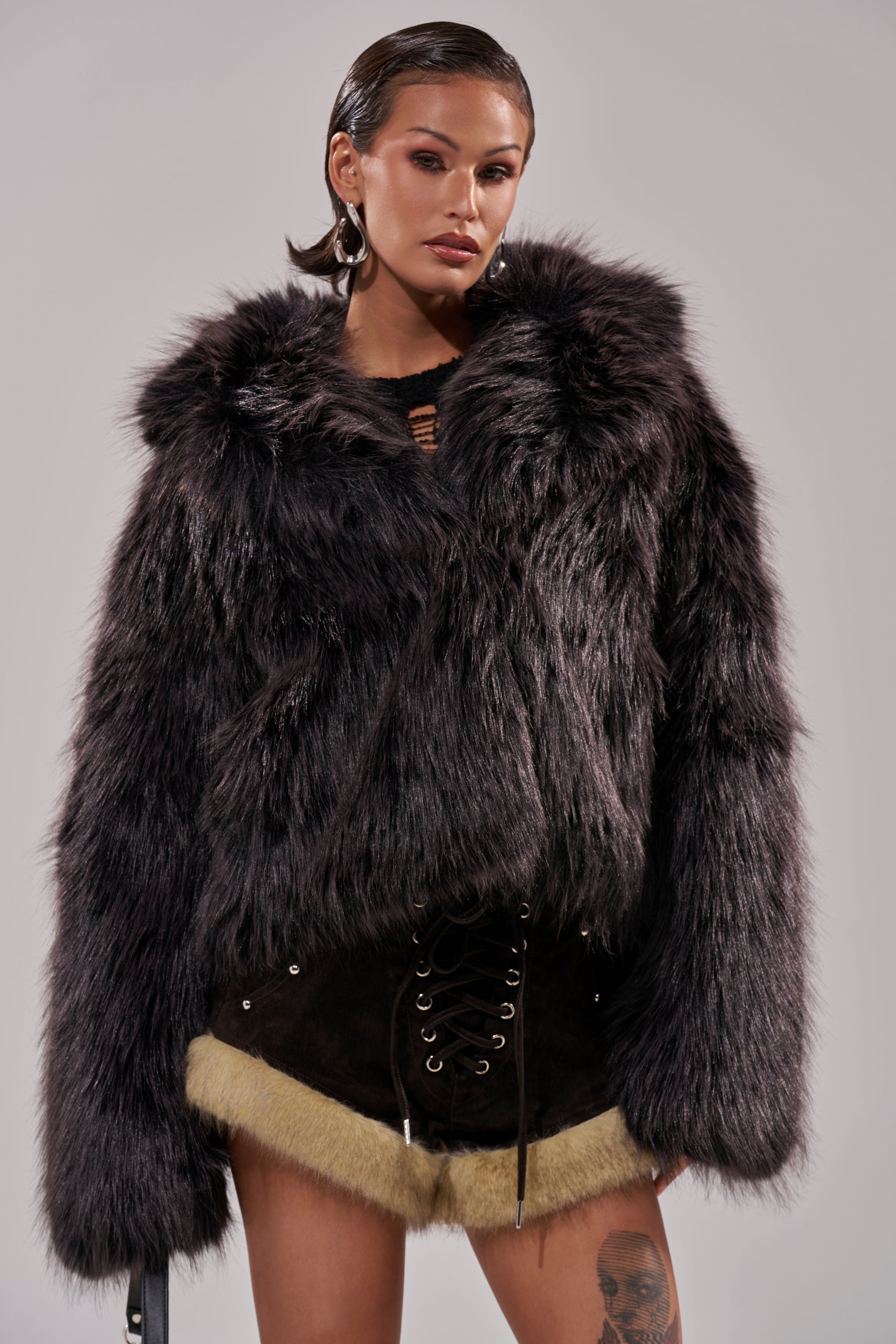DUSK TIL DAWN FAUX FUR COAT