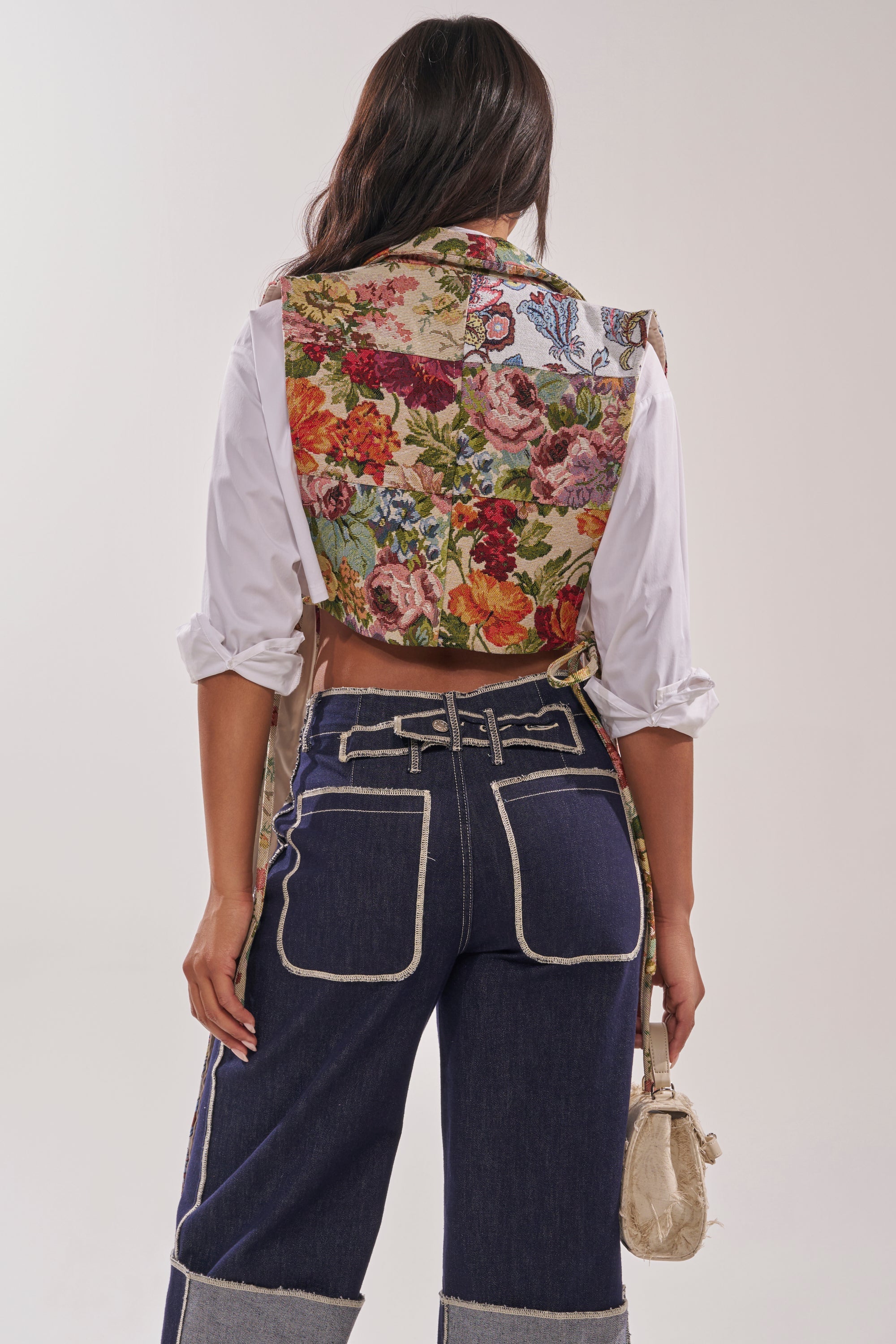 HONEY HONEY SPLIT VEST IN TAPESTRY