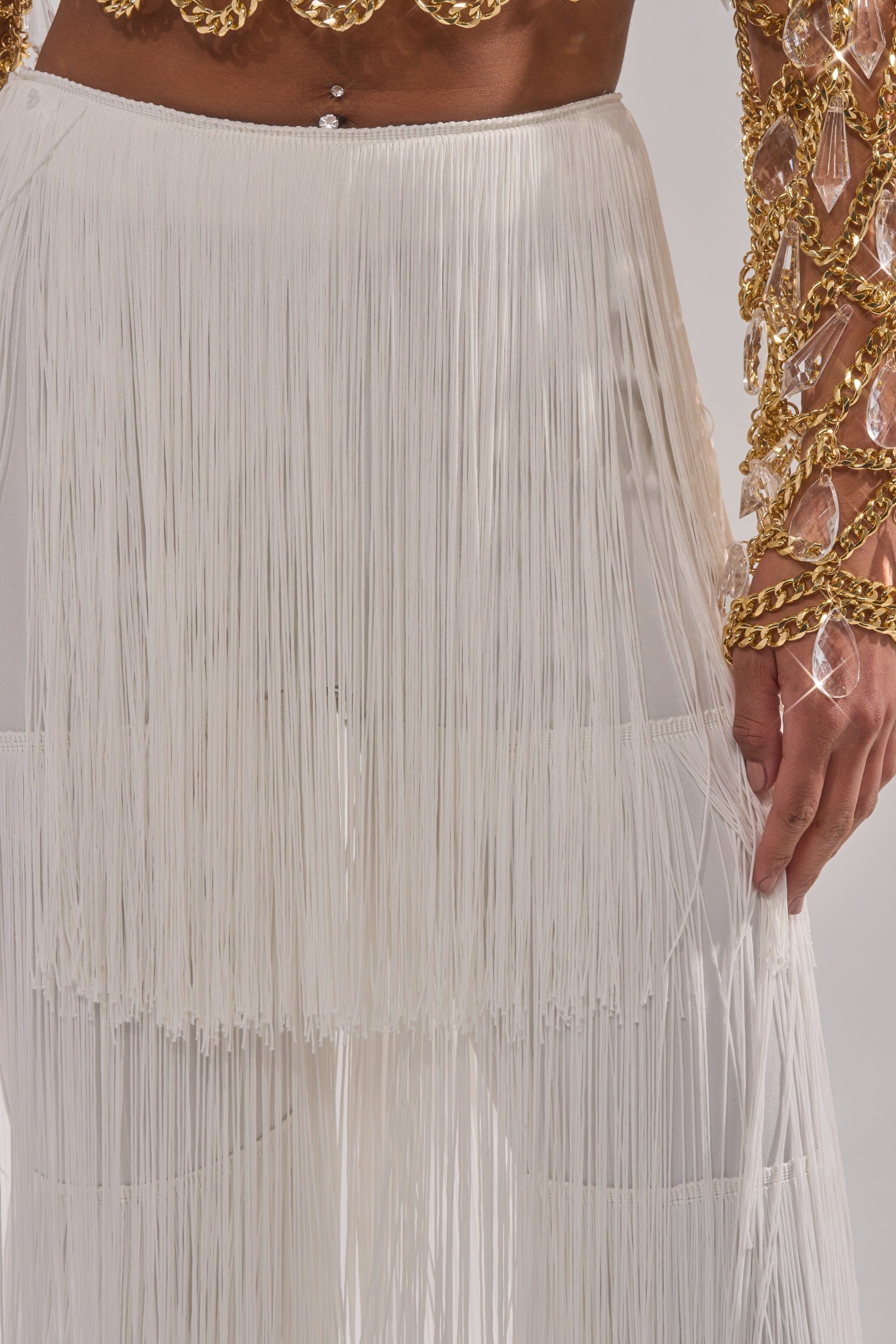 OH SO FRINGE PANTS IN WHITE